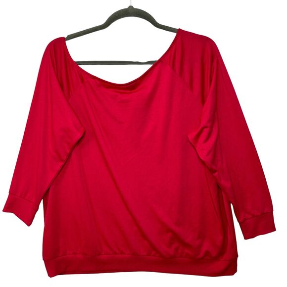 Torrid Off Shoulder Lightweight Embroidered Lace Top Red Women's Plus Size 3X - Picture 3 of 9